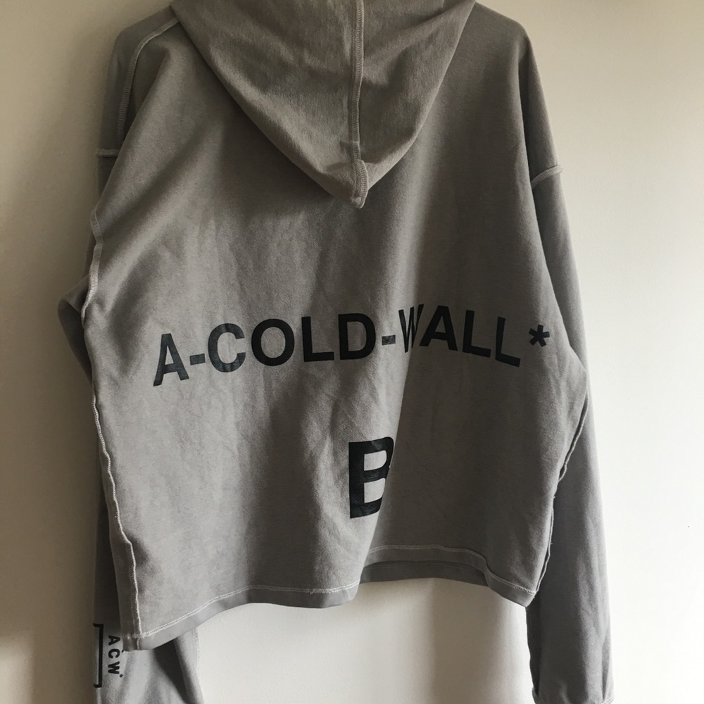 A-C-W cropped logo hoodie